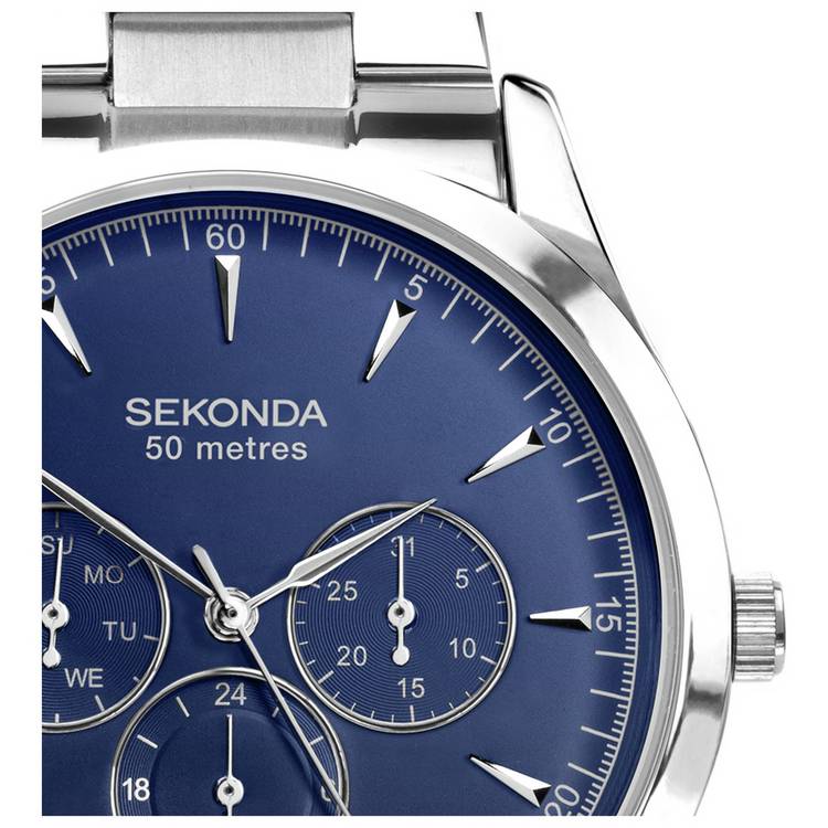 Sekonda men's watch blue sunray dial 42mm, imported from the UK