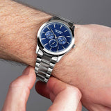Sekonda men's watch blue sunray dial 42mm, imported from the UK