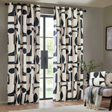 Argos Hoem Carro Eyelet Curtains - Black & White - 117x137cm- Buy online at McGrocer