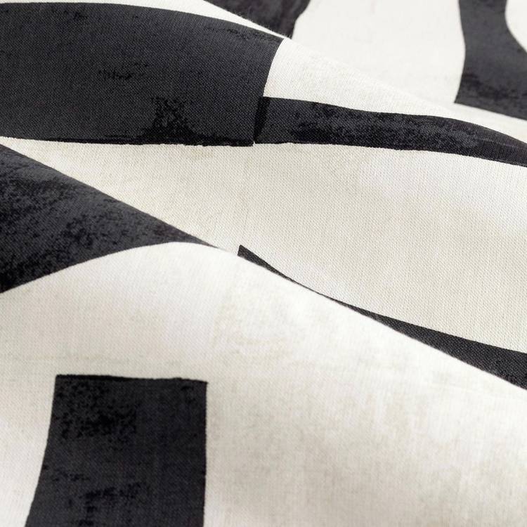 Hoem Carro eyelet curtains black white 117x137cm, imported from the UK