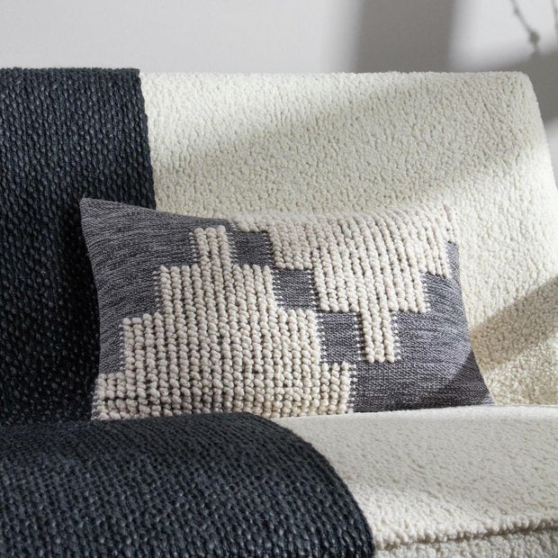 Hoem woven cushion in dusk 30x50cm (British brand)