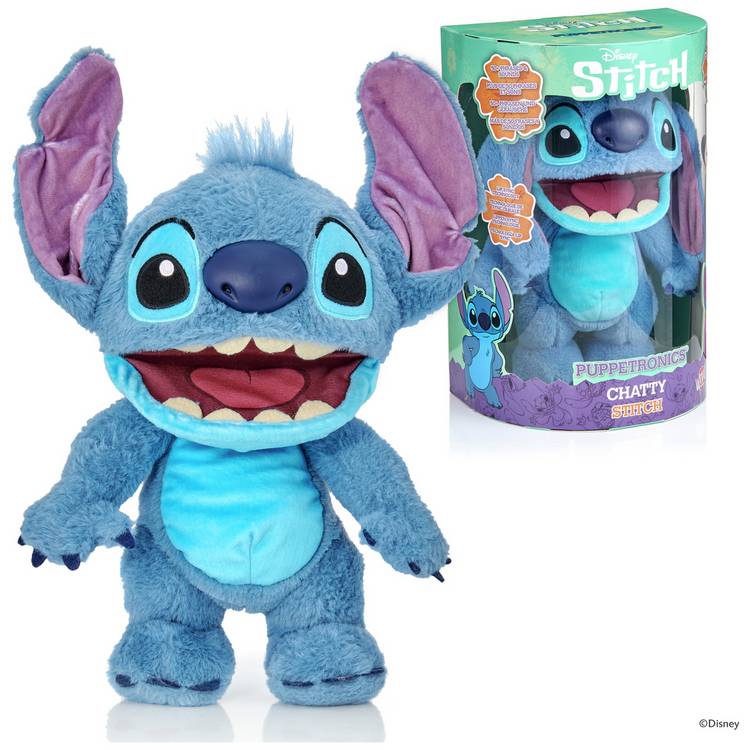 Disney Chatty Stitch Deluxe Puppetronic interactive toy, UK version