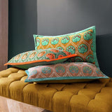 Paoletti embroidered cushion ochre 30x60cm - British product