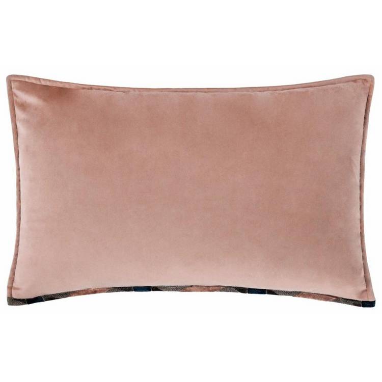 Paoletti blush velvet jacquard cushion 40x60cm, UK version