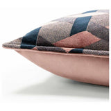 Paoletti blush velvet jacquard cushion 40x60cm, UK version
