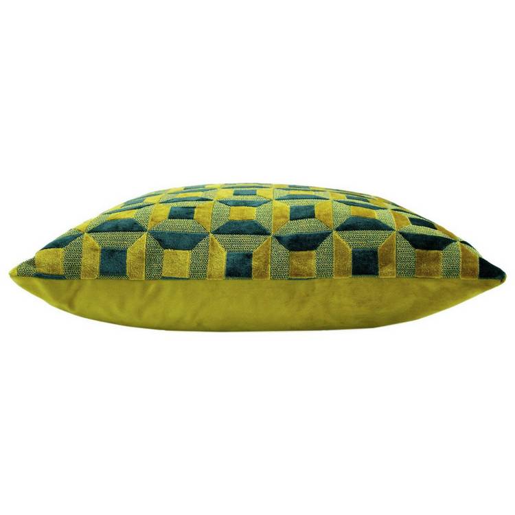 Paoletti geometric cushion teal 45x45cm (British brand)