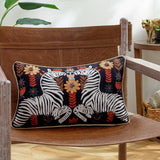 Wylder zebra cushion black 30x50cm - British product