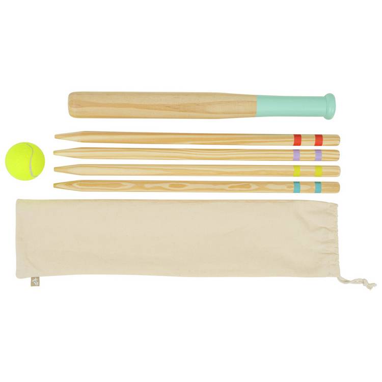 TP wooden rounders set with pastel bases - British product