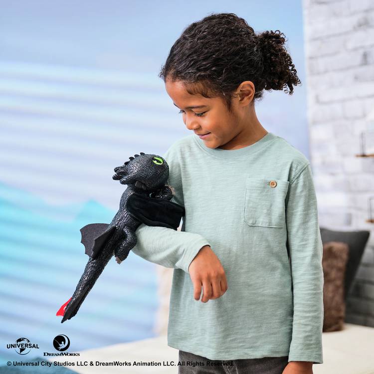 Toothless gliding plush dragon toy 12 inches - British product