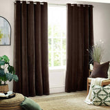 Argos Yard Chenille Eyelet Curtains Brown 117x137cm- Buy online at McGrocer
