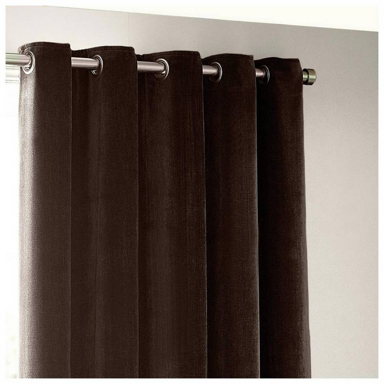 Yard Chenille Curtains brown 117x137cm - British product