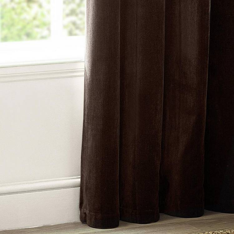 Yard Chenille Curtains brown 117x137cm - British product