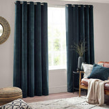 Argos Yard Chenille Eyelet Curtains Navy 117x137cm- Buy online at McGrocer