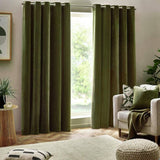 Argos Yard Chenille Eyelet Curtains Olive 117x137cm- Buy online at McGrocer