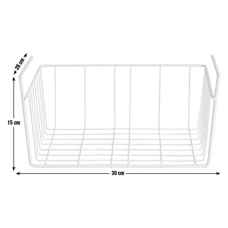 Argos Home under shelf basket white 30cm, imported from the UK