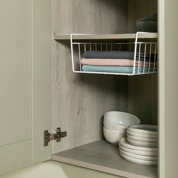 Argos Home under shelf basket white 30cm, imported from the UK