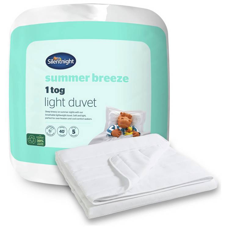Silentnight Summer Breeze 1 Tog Duvet Single, UK version