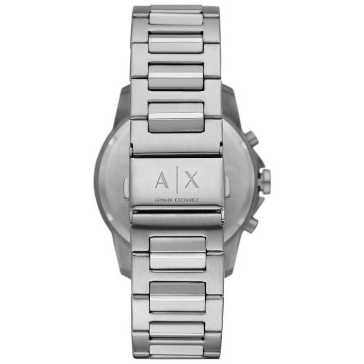 Armani Exchange silver chronograph watch, imported from the UK