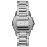 Armani Exchange silver chronograph watch, imported from the UK
