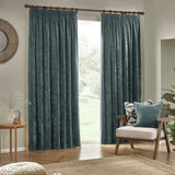 Yard Chenille pencil pleat curtains marine blue 117x137cm (British brand)