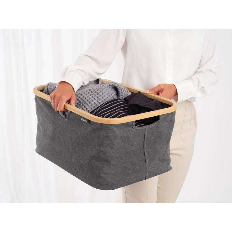 Brabantia foldable laundry basket pepper black 40 litre (British brand)