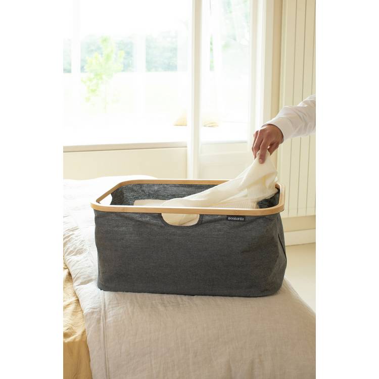 Brabantia foldable laundry basket pepper black 40 litre (British brand)