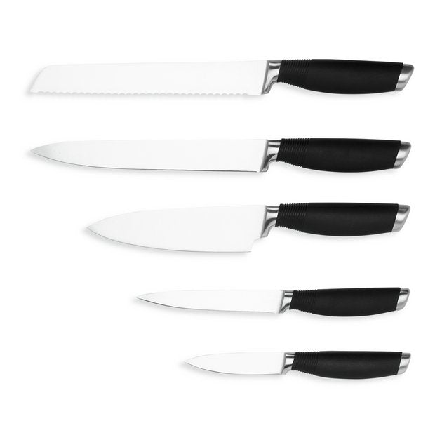 Habitat 5 piece soft grip knife set, imported from the UK