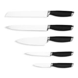 Argos Habitat 5 Piece Soft Grip Knife Set - Black & Silver- Buy online at McGrocer
