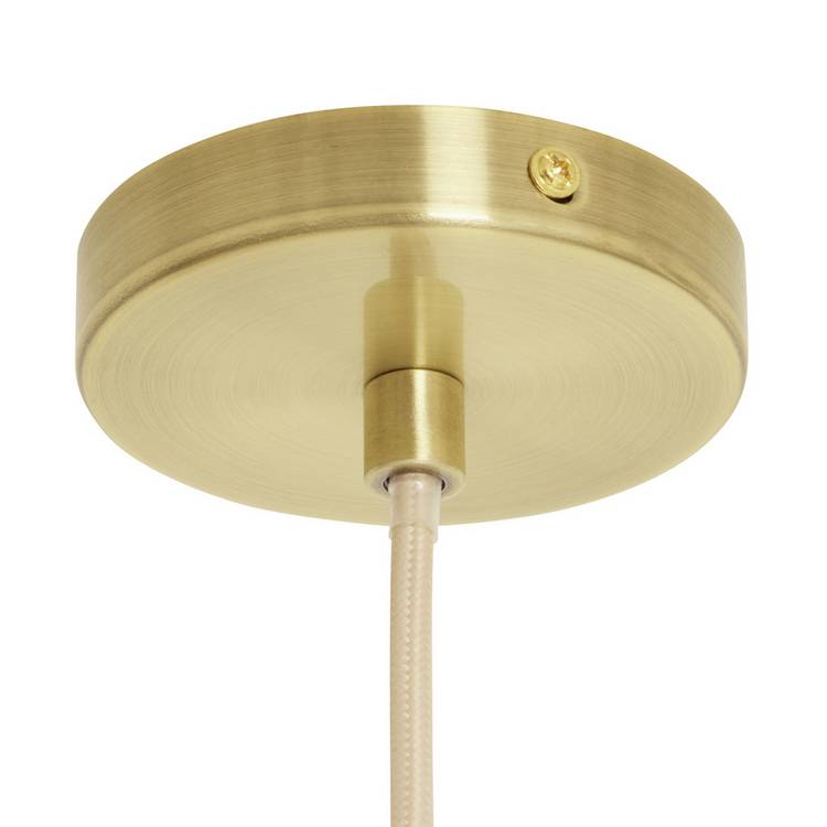 Habitat ribbed glass pendant ceiling light, brass finish, UK version