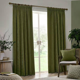 Argos Yard Chenille Pencil Pleat Curtains - Olive - 117x137cm- Buy online at McGrocer