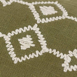 Yard Folis khaki tasselled trim cushion 50x30cm, UK version