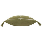 Yard Folis khaki tasselled trim cushion 50x30cm, UK version