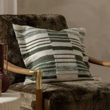 Yard Torode striped cushion sage 45x45cm - British product
