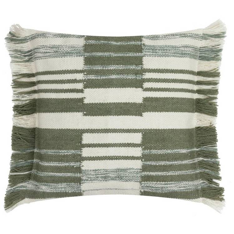 Yard Torode striped cushion sage 45x45cm - British product