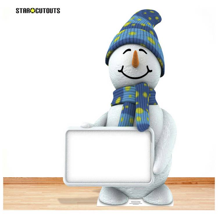 Star Cutouts snowman sign cardboard cutout life-size (British brand)