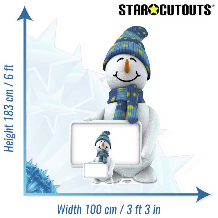 Star Cutouts snowman sign cardboard cutout life-size (British brand)