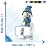 Star Cutouts snowman sign cardboard cutout life-size (British brand)