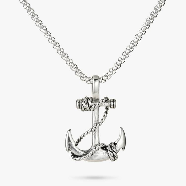 Revere anchor pendant necklace 65cm, UK version
