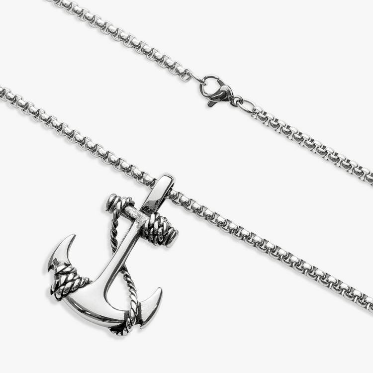 Revere anchor pendant necklace 65cm, UK version