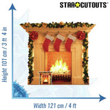 Star Cutouts lifesize Christmas fireplace cutout, imported from the UK