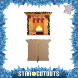 Star Cutouts lifesize Christmas fireplace cutout, imported from the UK