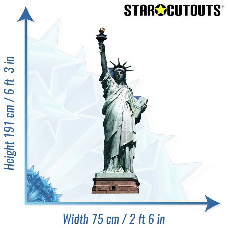 Star Cutouts Statue of Liberty cardboard cutout life-size - British product