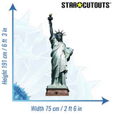 Star Cutouts Statue of Liberty cardboard cutout life-size - British product