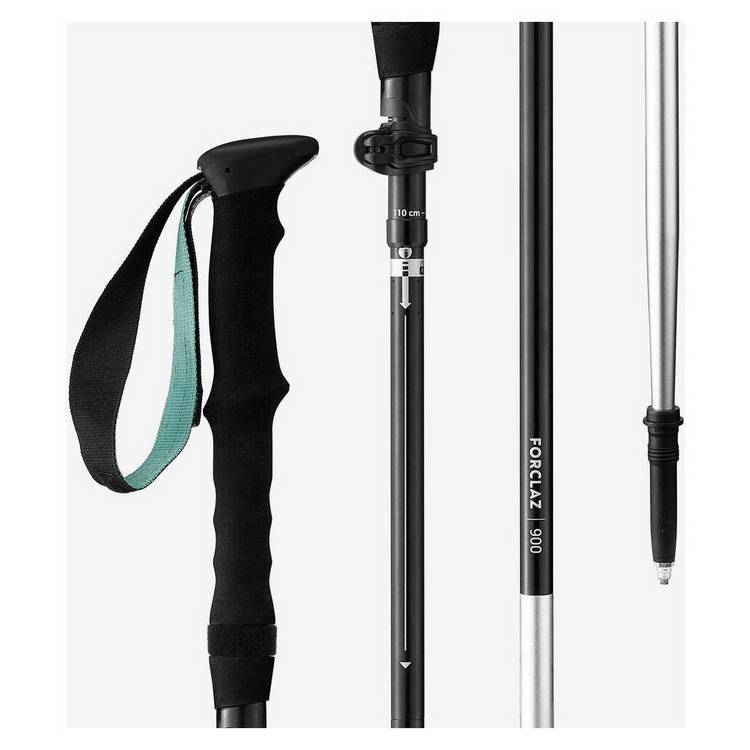 Decathlon ultra compact trekking pole Mt900 black, UK version