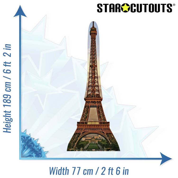 Star Cutouts Eiffel Tower life-size cardboard cutout (British brand)