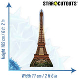 Star Cutouts Eiffel Tower life-size cardboard cutout (British brand)