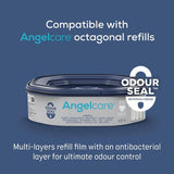 Angelcare XL nappy bin and refill cassette, imported from the UK