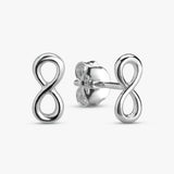 Revere sterling silver infinity stud earrings, UK version