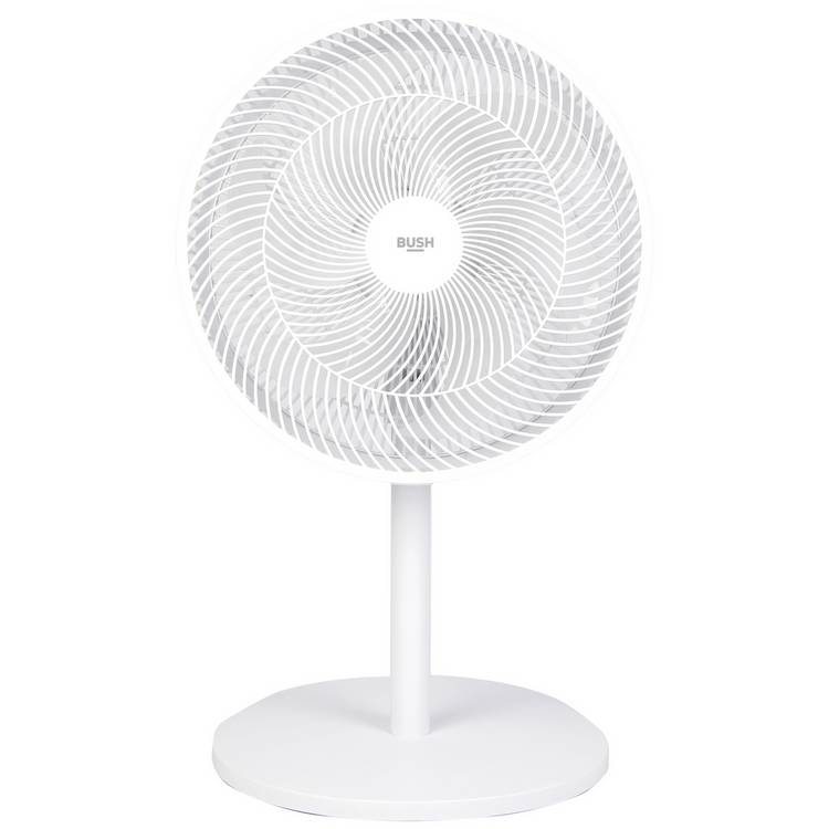 Bush white pedestal desk fan 16 inch, UK version