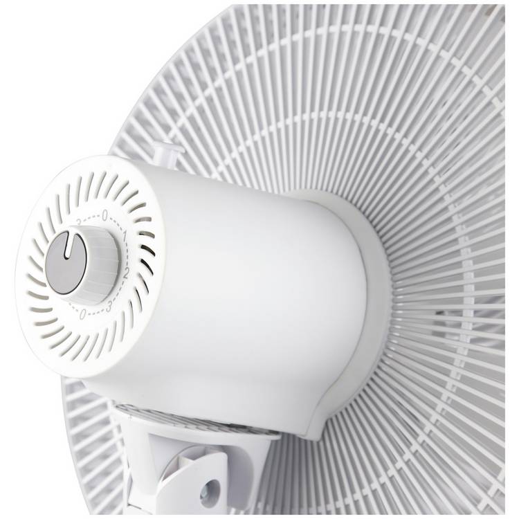 Bush white pedestal desk fan 16 inch, UK version